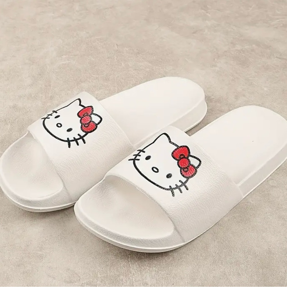 💚2 for $15💚 White Hello Kitty Slippers